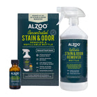 Alzoo Concentrated Stain & Odor Remover Kit Includes 1 refillable 32 oz bottle &amp; 1 concentrated stain &amp; odor remover 1.1 oz