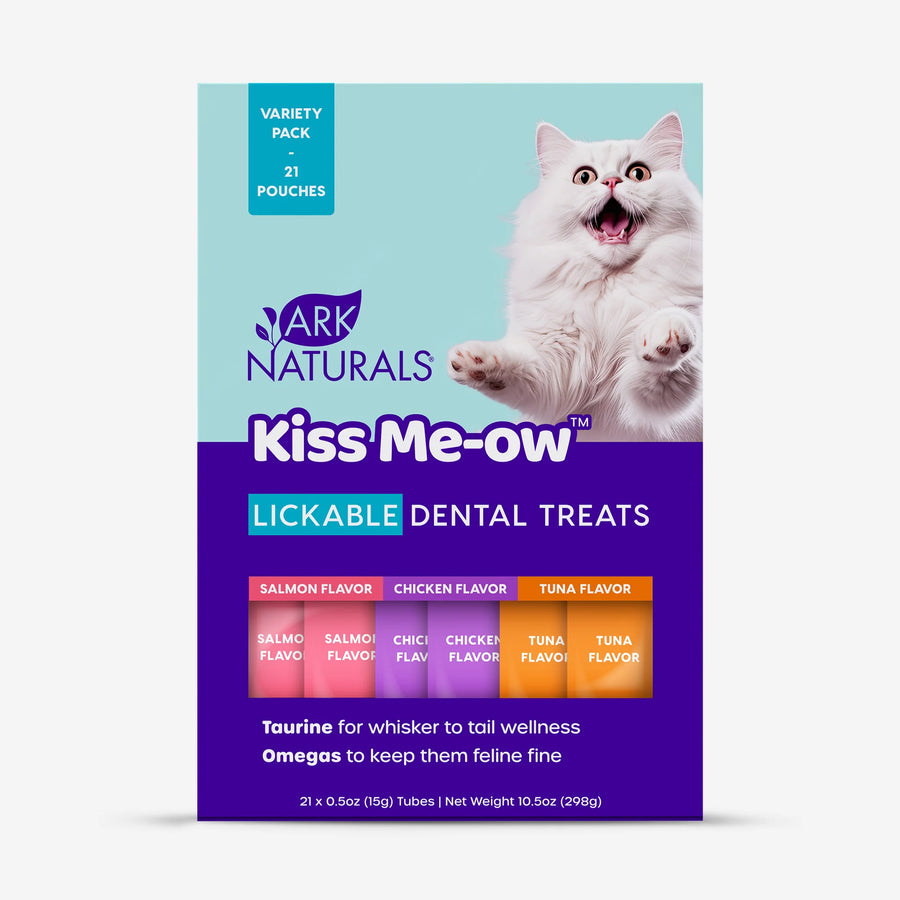 Ark Naturals Kiss Me-Ow Lickable Dental Treats Variety Pack for Cats