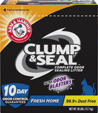 Front view of product box. Arm & Hammer Multi-Cat Easy Clean-Up Cat Litter.