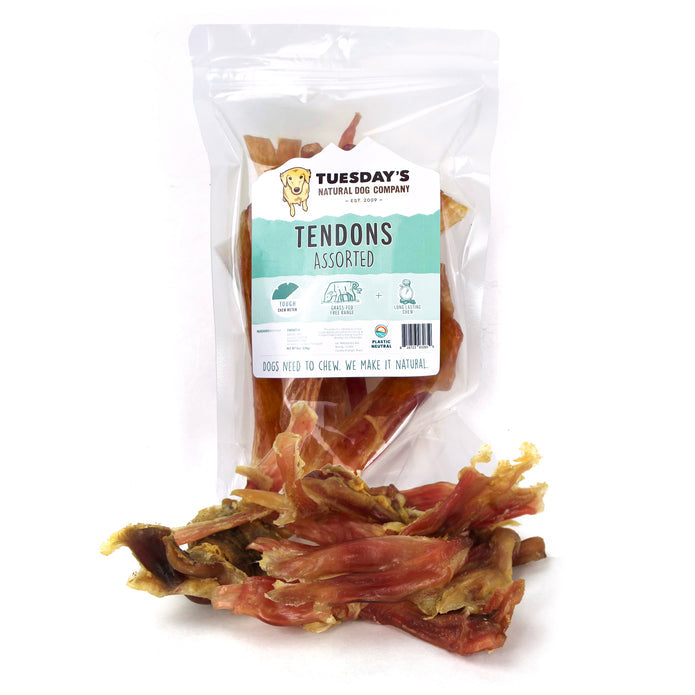 Tuesday's Natural Dog Company Assorted Beef Tendons Dog Treat