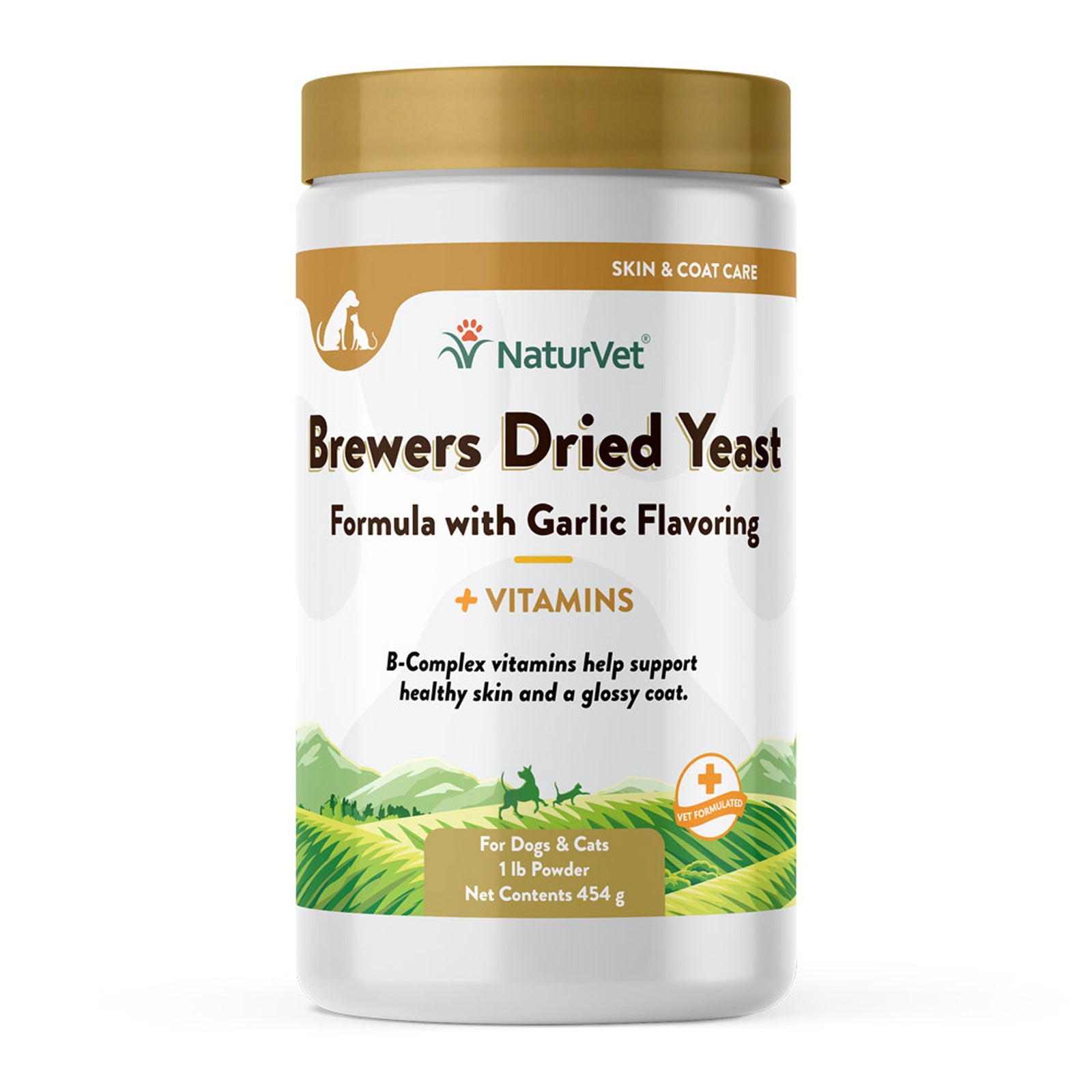 NaturVet Brewers Dried Yeast Formula Plus Vitamins for Dogs and Cats, Powder