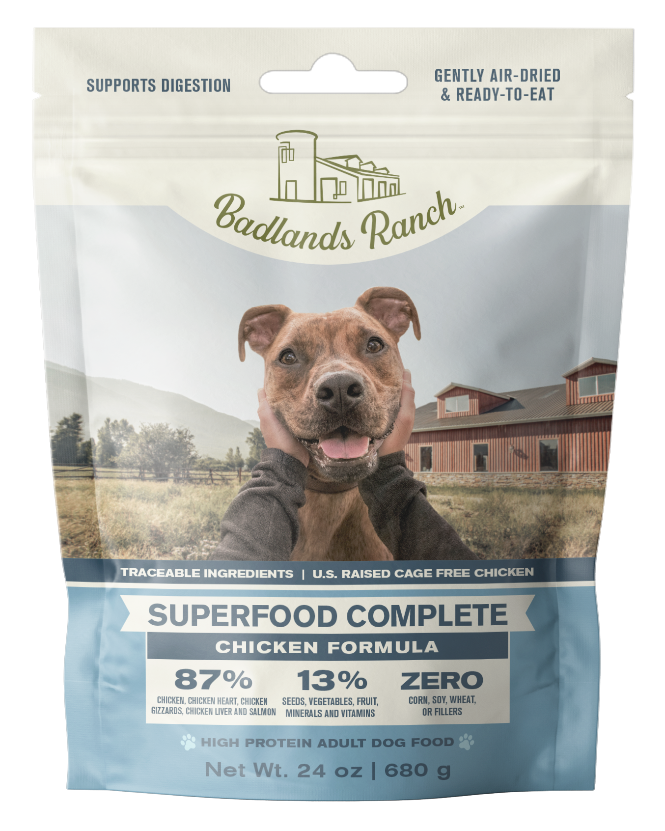 Badlands Ranch Air-Dried Superfood Complete Chicken Formula Dog