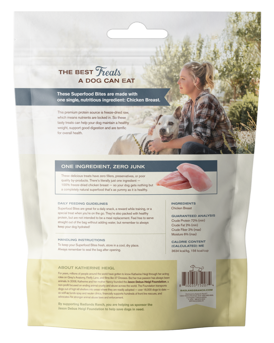 Badlands Ranch Superfood Bites Treat Chicken Formula Back
