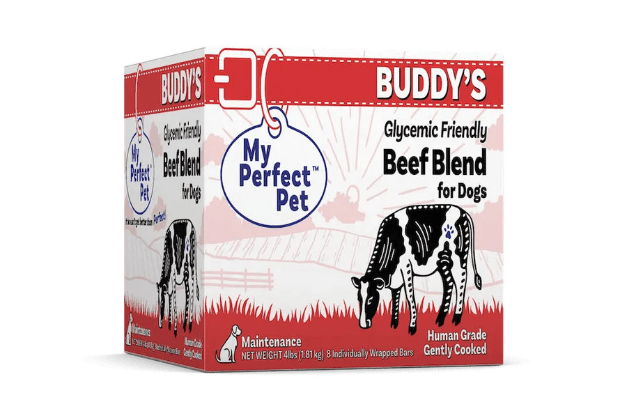 My Perfect Pet Buddy's Glycemic Friendly Beef Blend Frozen Dog Food Bars