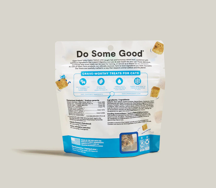 Open Farm Surf & Turf Kitty Cube Freeze Dried Cat Treats