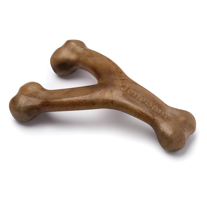 Benebone Wishbone Durable Bacon Flavor Dog Chew Medium, Close Up