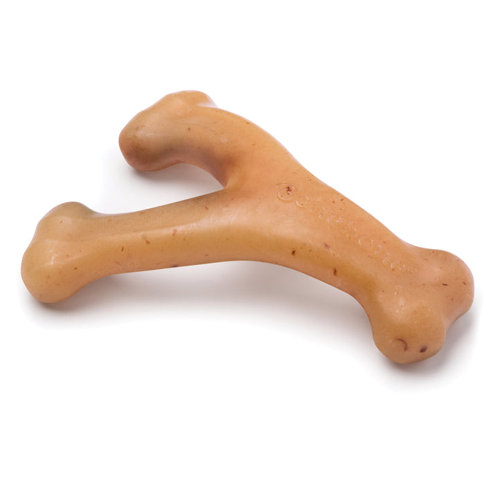 Benebone Wishbone Durable Chicken Flavor Dog Chew, close up