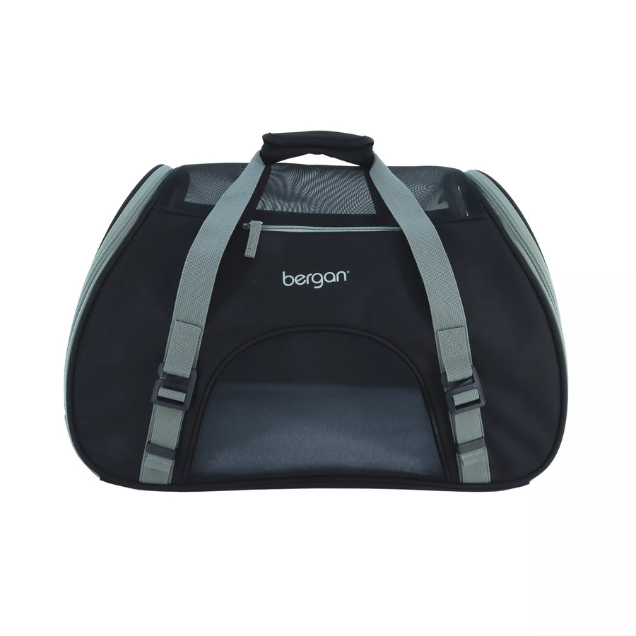 Bergan Pet Comfort Carrier Black with Grey. 