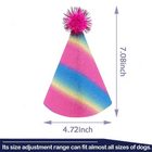 7.08 x 4.72 inches of Pet Birthday Hat Small / Medium