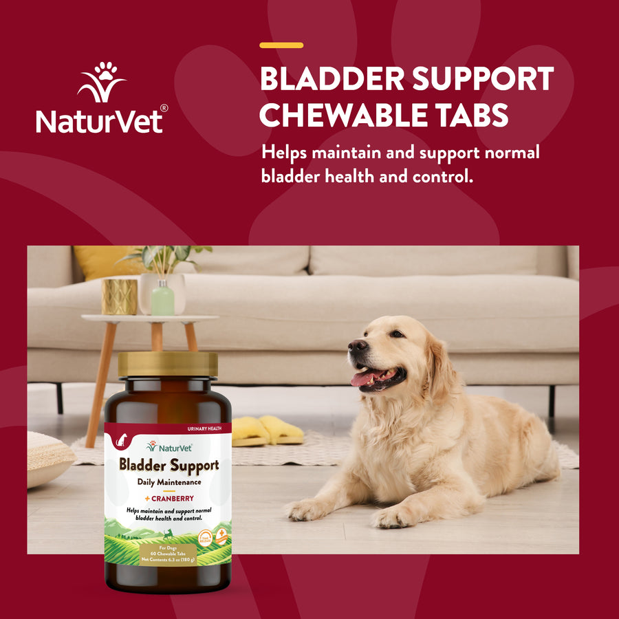 NaturVet Bladder Support Plus Cranberry Chewable Tabs for Dogs