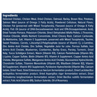 Ingredients of Blue Buffalo Wilderness Chicken High Protein Recipe Senior Dry Dog Food 