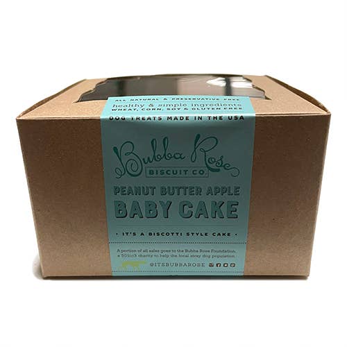 Peanut Butter Apple Cake Label on Blue Birthday Baby Cake (Shelf Stable)