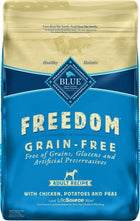 Front bag of Blue Buffalo Freedom Grain Free Adult Dog Food