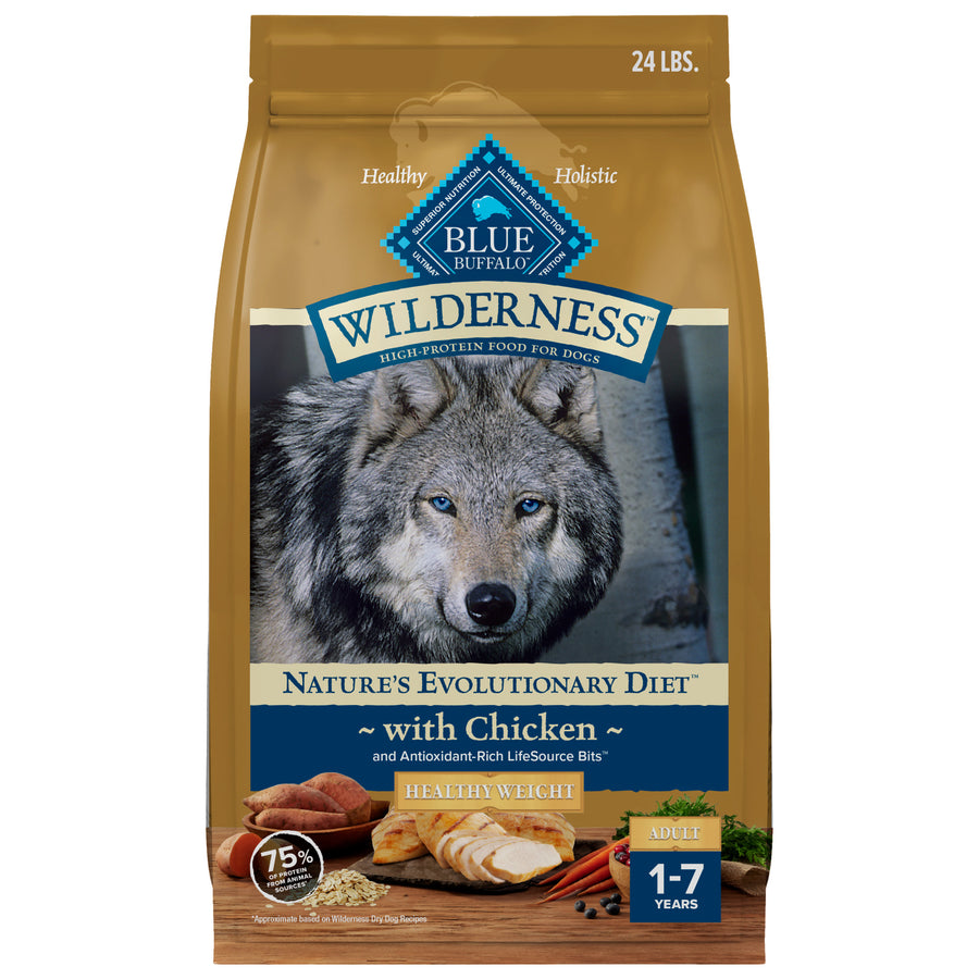 Blue Buffalo Wilderness Healthy Weight Natural Chicken Recipe Adult Dry Dog Food