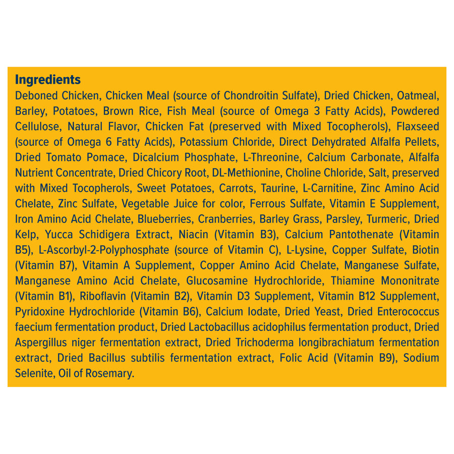 Ingredients of Blue Buffalo Wilderness Healthy Weight Natural Chicken Recipe Adult Dry Dog Food