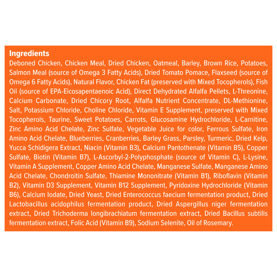 Ingredients of Blue Buffalo Wilderness High Protein Chicken Recipe Adult Large Breed Dry Dog Food