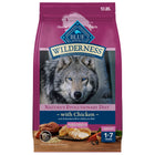 Front bag of Blue Buffalo Wilderness High Protein Chicken Recipe Adult Small Breed Dry Dog Food 13 lbs