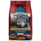 Front bag of Blue Buffalo Wilderness Rocky Mountain Red Meat High Protein Recipe Large Breed Adult Dry Dog Food 24 lbs