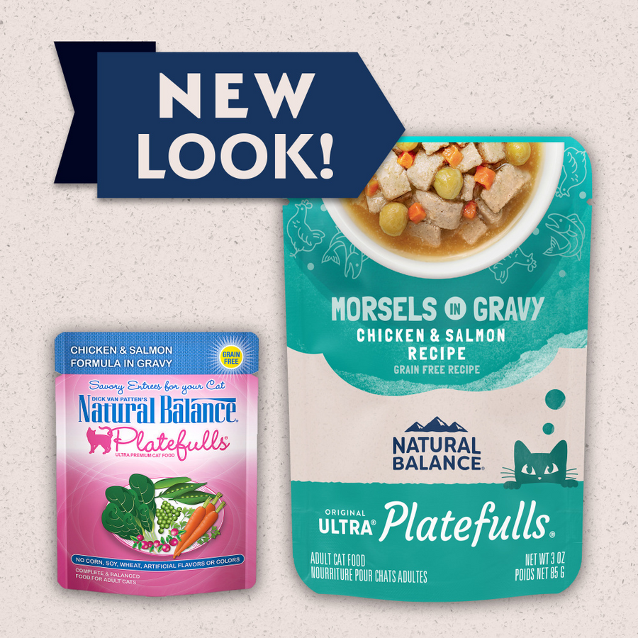 Natural Balance Original Ultra Platefulls Chicken & Salmon Recipe Morsels in Gravy Cat Wet