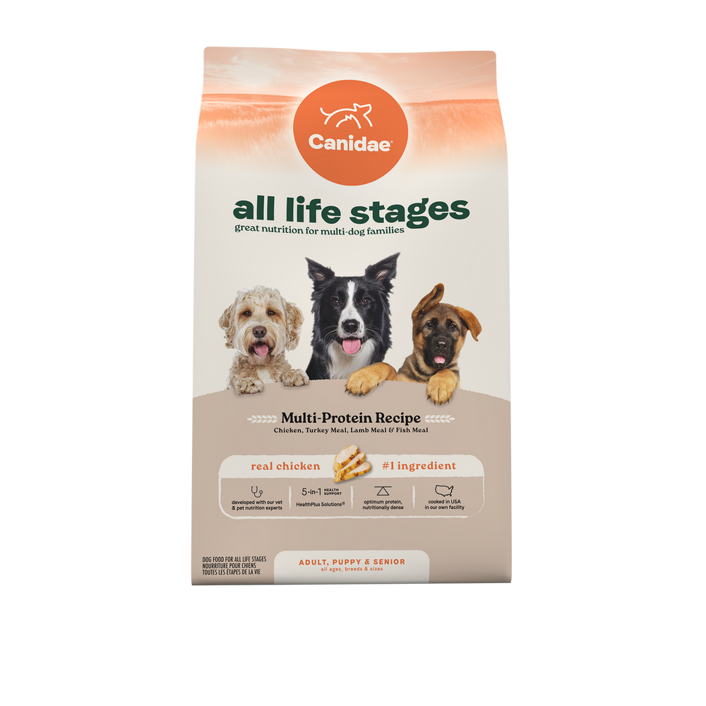 Front packaging of Canidae All Life Stages Multi-Protein Recipe Dry Dog Food