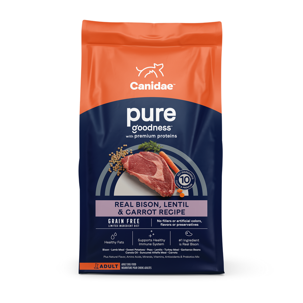 Canidae PURE Dry Dog Food: Grain Free Bison, Lentil and Carrot Recipe