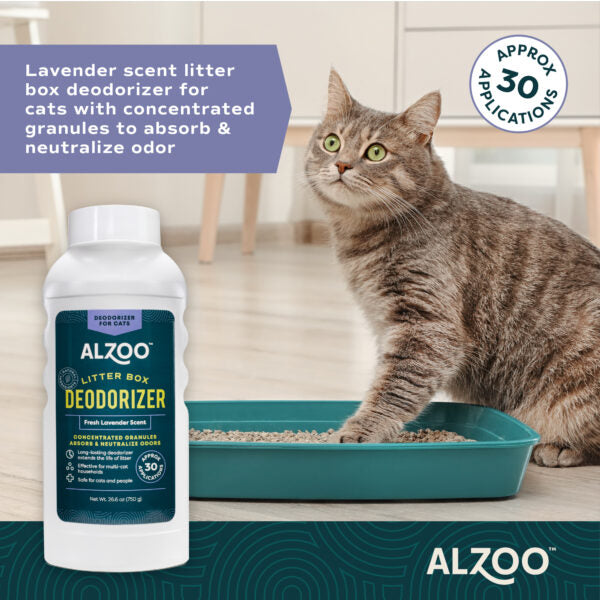 Alzoo Litter Box Deodorizer Fresh Lavender Scent