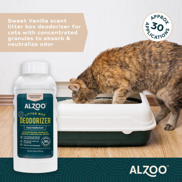 Alzoo Litter Box Deodorizer Sweet Vanilla Scent