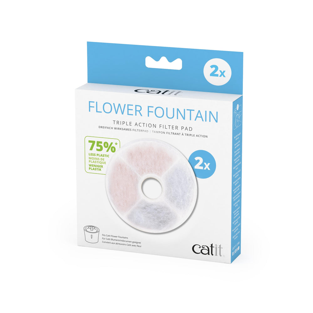 Catit Flower Fountain Triple Action Filter Pad Front Packet