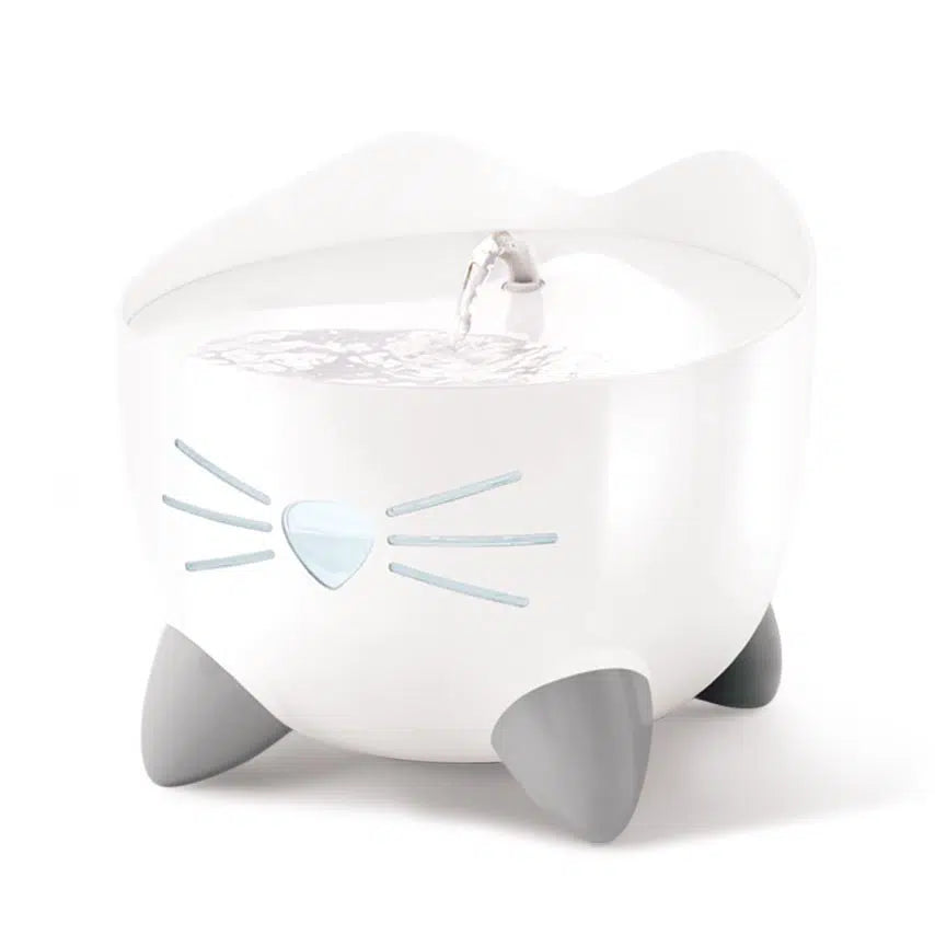 Catit PIXI fountain white has a unique spout accessory that stimulate your cat to drink more