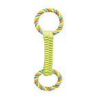 Chomper Balistic Weave with Rope Tugs Dog Toy Green
