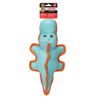Chomper Gladiator Tuff Alligators Dog Toy Blue Top View