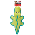 Chomper Gladiator Tuff Alligators Dog Toy Green Top View