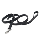 Circle T Oak Tanned Leather Dog Leash, Black 6 Foot, Close Up