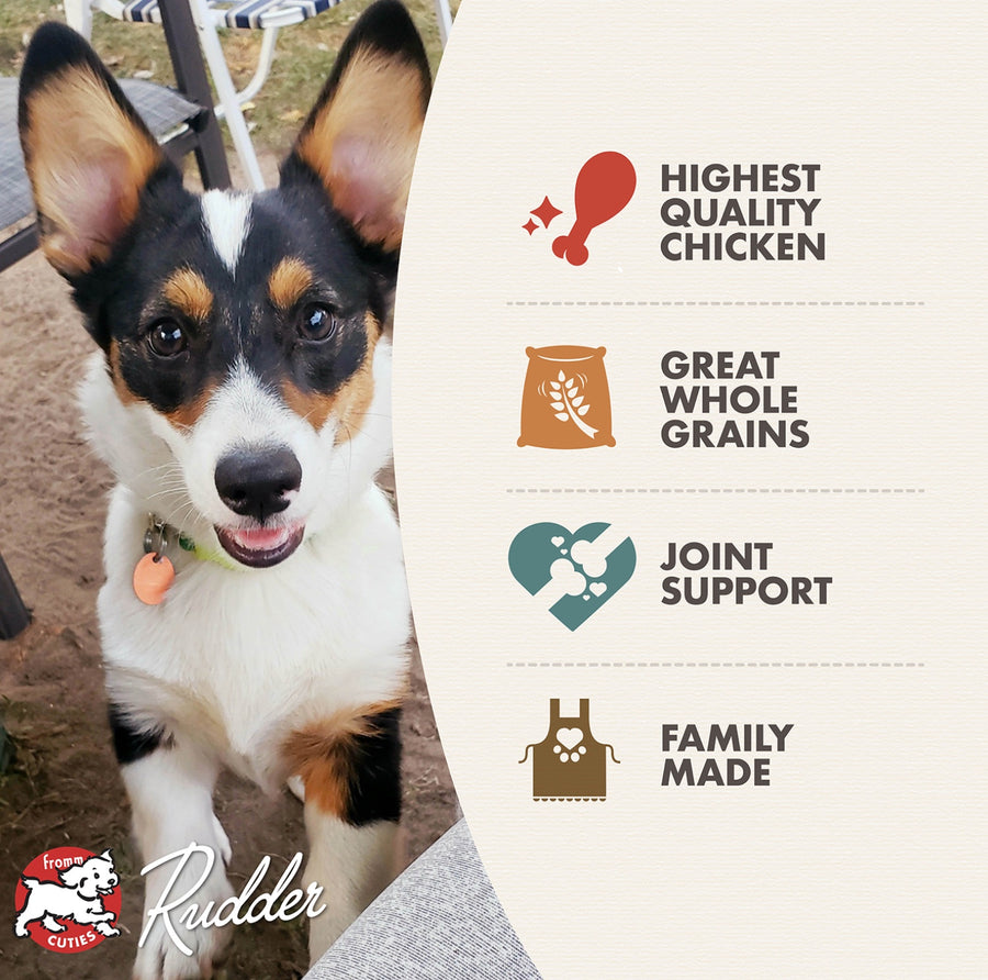 * Highest Quality Chicken
* Great Whole Grains
* Joint Support
* Family Made