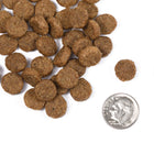 A size for every dog. Kibble approximately 2/3rds size of a dime.