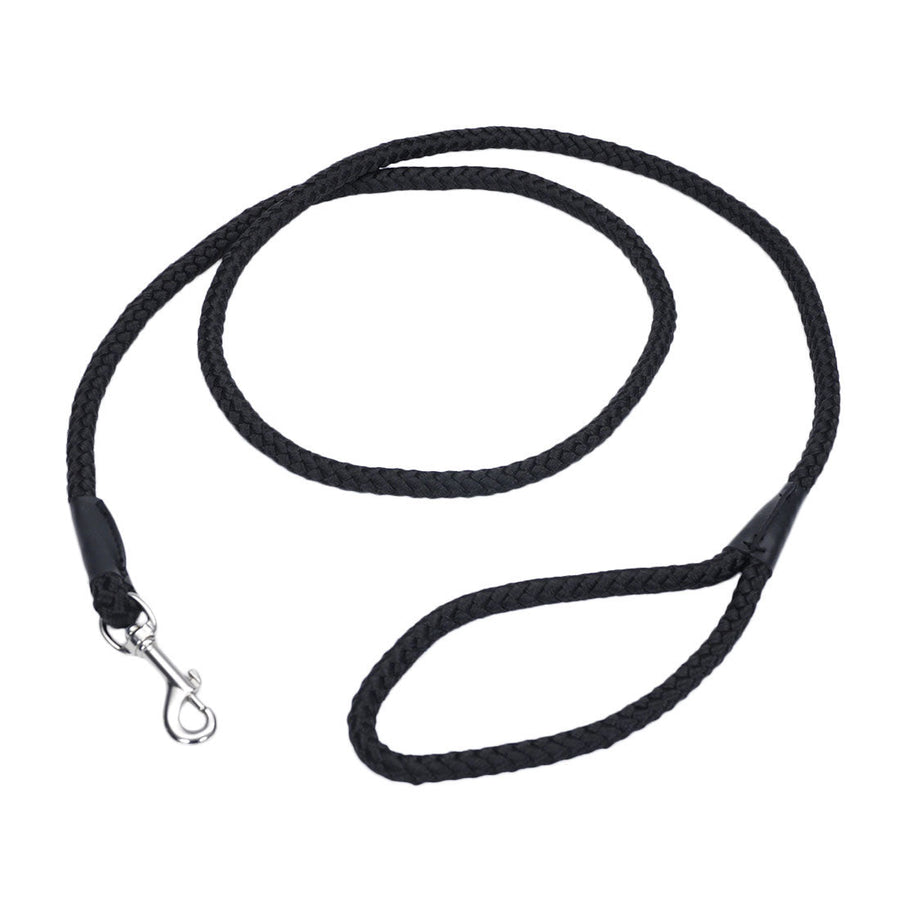 Coastal Rope Dog Leash, Black 6 Foot in a white background