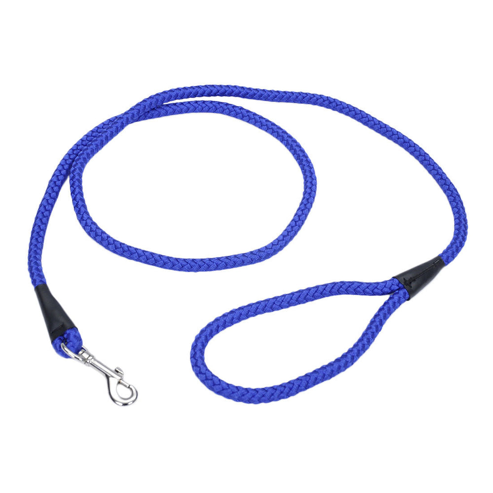 Coastal Rope Dog Leash, Blue 6 Foot in a white background