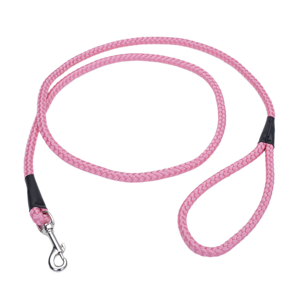 Coastal Rope Dog Leash, Pink Bright 6 Foot in a white bacground
