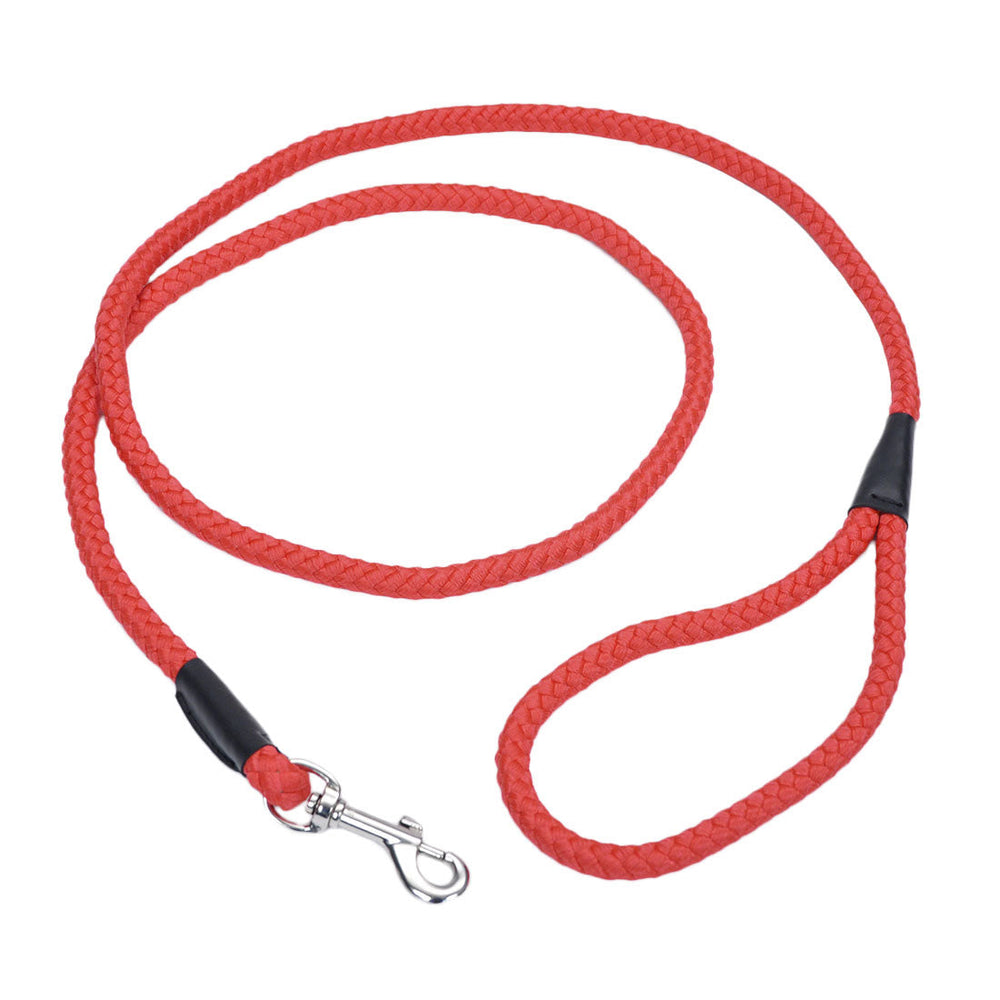 Coastal Rope Dog Leash, Red 6 Foot in a white background