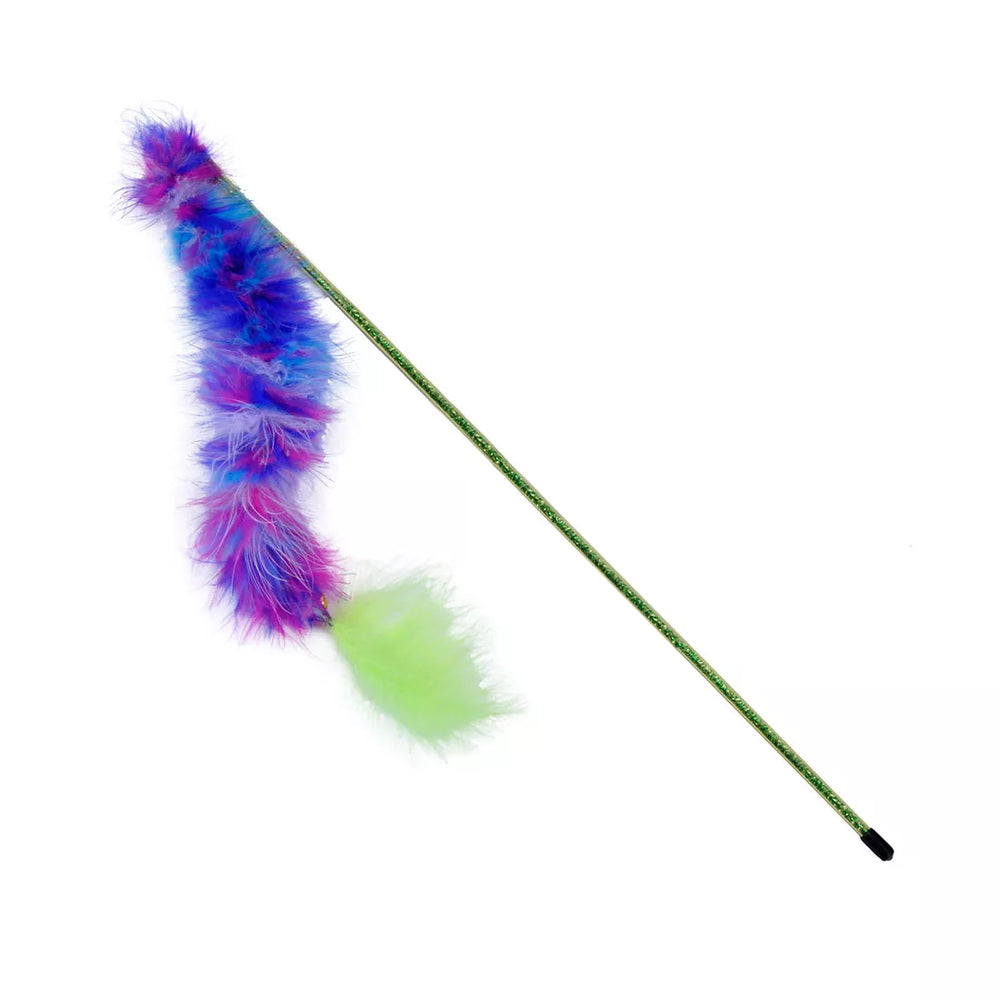 Purple Variant of Coastal Turbo Feather Tail Teaser Cat Toy