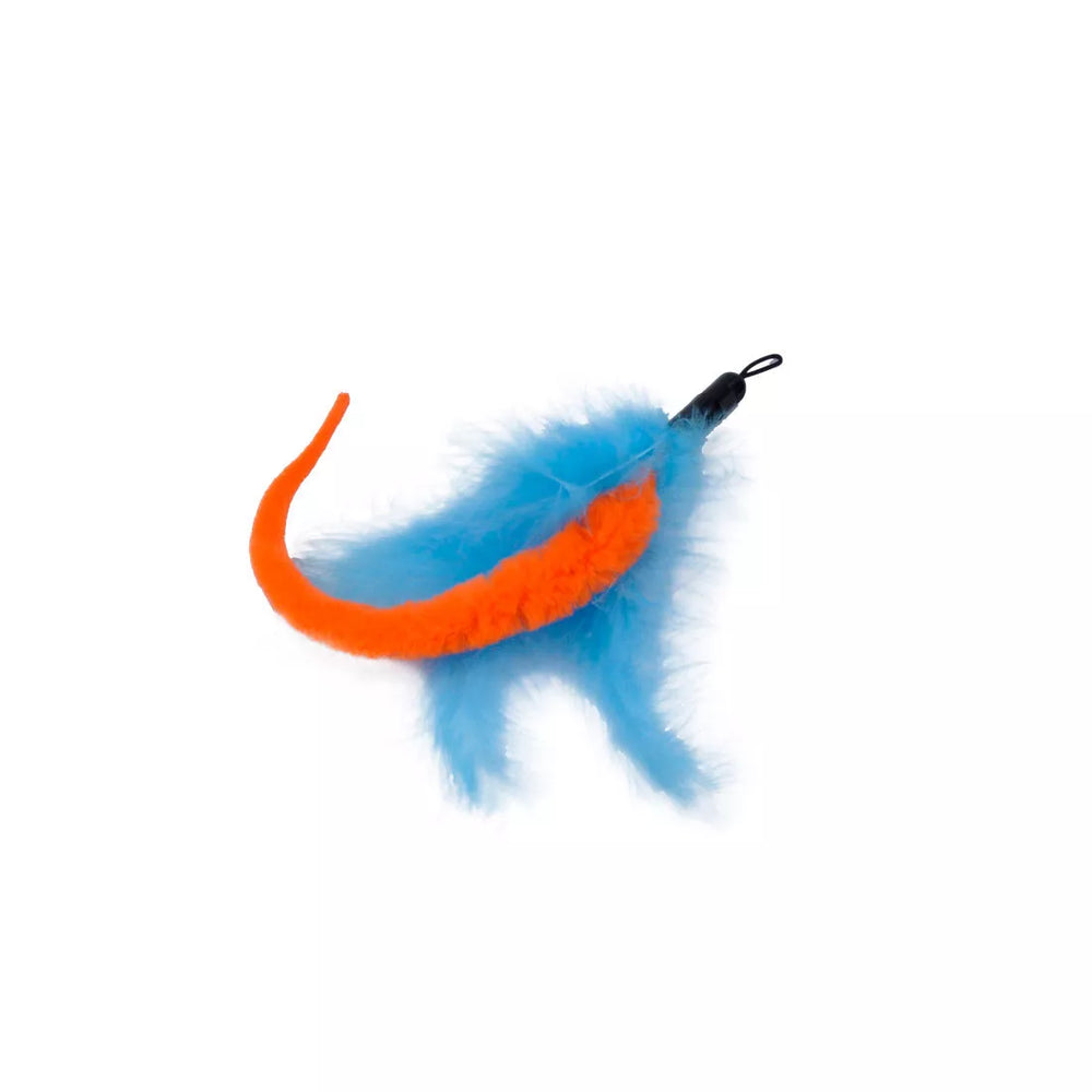 Blue and orange Coastal Turbo Swizzle Tail Replacement Cat Toy