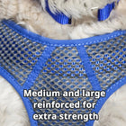 Features of  Comfort Soft Sport Wrap Adjustable Grey with Blue Dog Harness
