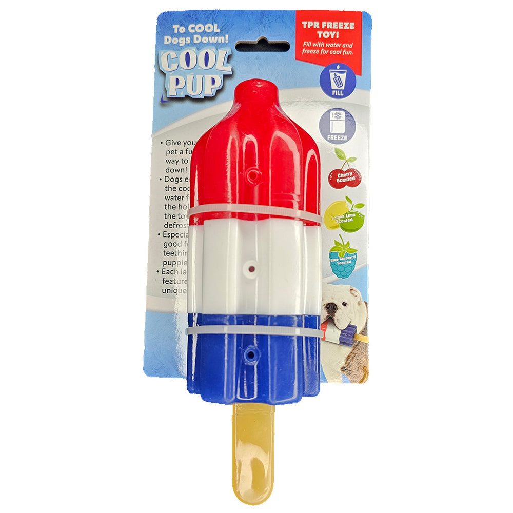 Cool Pup Rocket Pop Freezable Dog Toy Front View