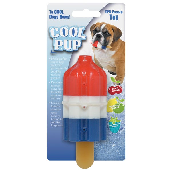Cool Pup Rocket Pop Freezable Dog Toy Packed