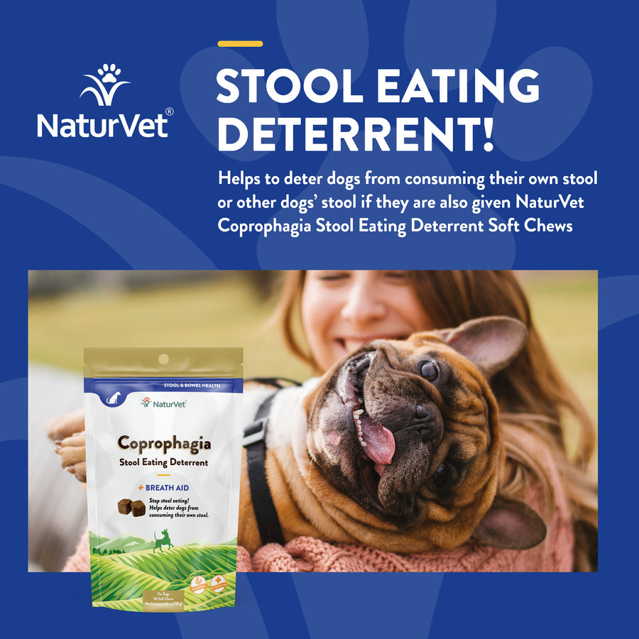 NaturVet Coprophagia Stool Eating Deterrent Plus Breath Aid Soft Chews for Dogs