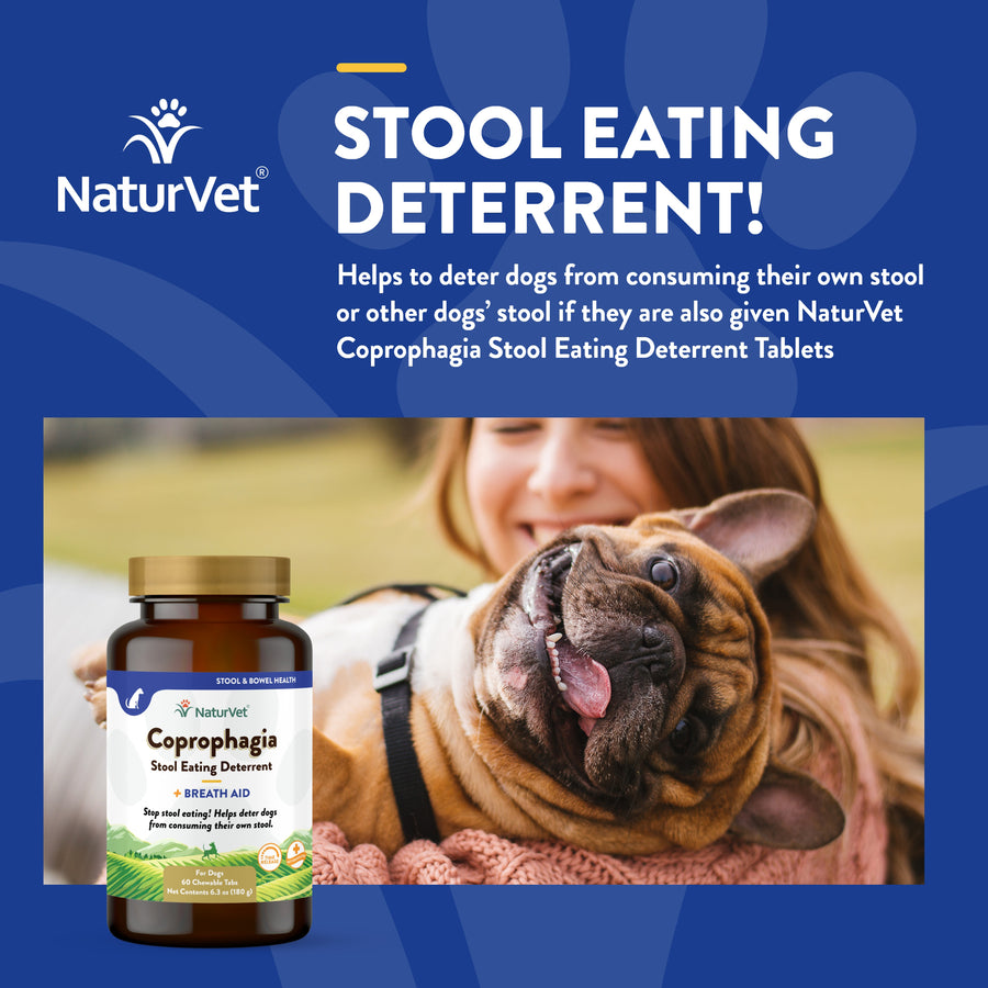 NaturVet Coprophagia Stool Eating Deterrent Chewable Tablets for Dogs Time Release