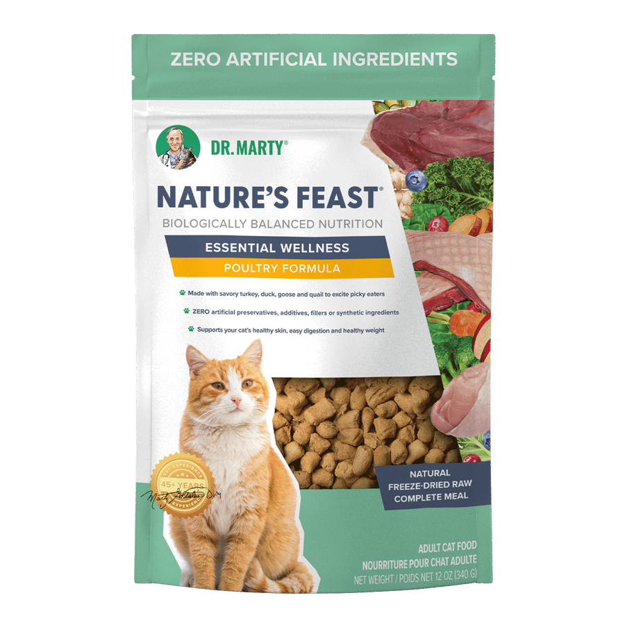 Dr. Marty Nature's Feast Essential Wellness Poultry Freeze-Dried Cat Food