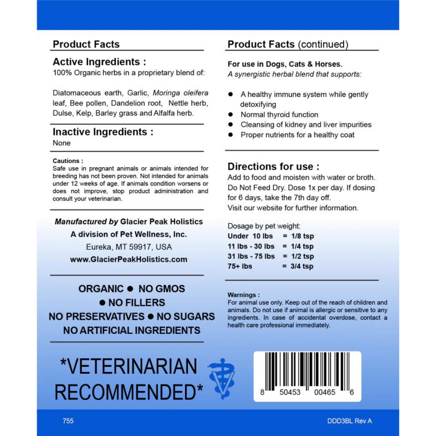 Glacier Peak Daily Defense Powder For Dogs & Cats