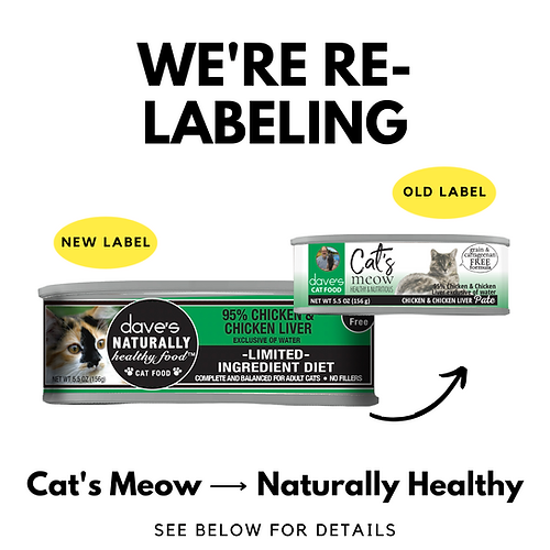 Dave's Naturally Healthy 95% Meat Chicken & Chicken Liver New Label