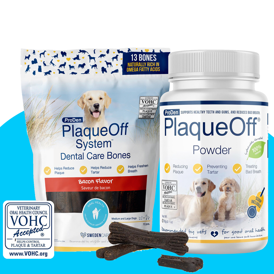 PlaqueOff Dental Duo for Dogs With Bacon Bones